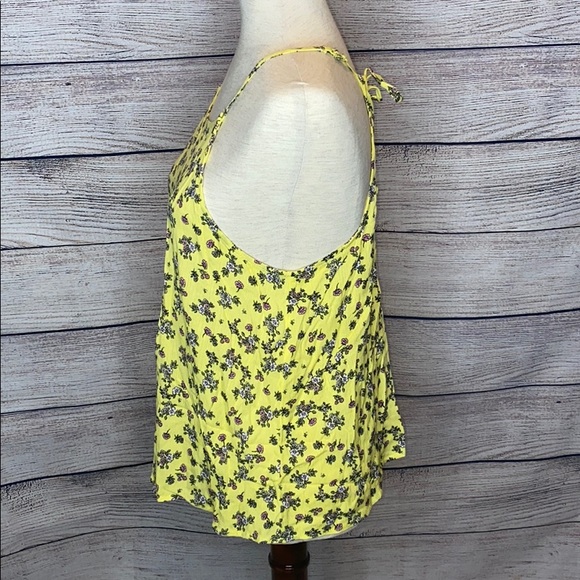 ULTRA FLIRT WOMEN'S FLORAL TOP YELLOW SIZE SMALL - Picture 2 of 5